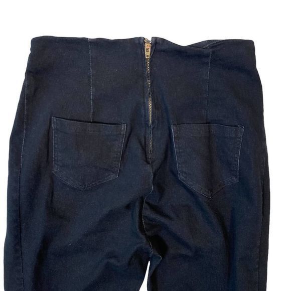 Daisy Black Women’s 12 Vtg V Front Pleated Aladdin Stretch Pant - Picture 4 of 5